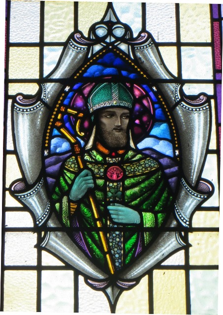 Stained Glass Window depicting St. Patrick